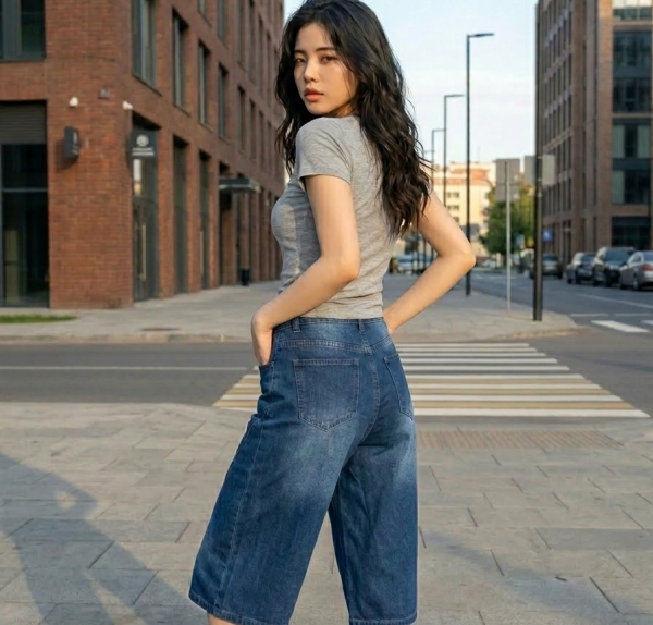 [ Quần jean lửng nữ - màu xanh ] QUẦN LỬNG JEAN DENIM – CHUẨN FORM, TÔN DÁNG MỌI SIZE!