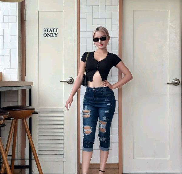 Quần Jean Nữ Ôm Rách